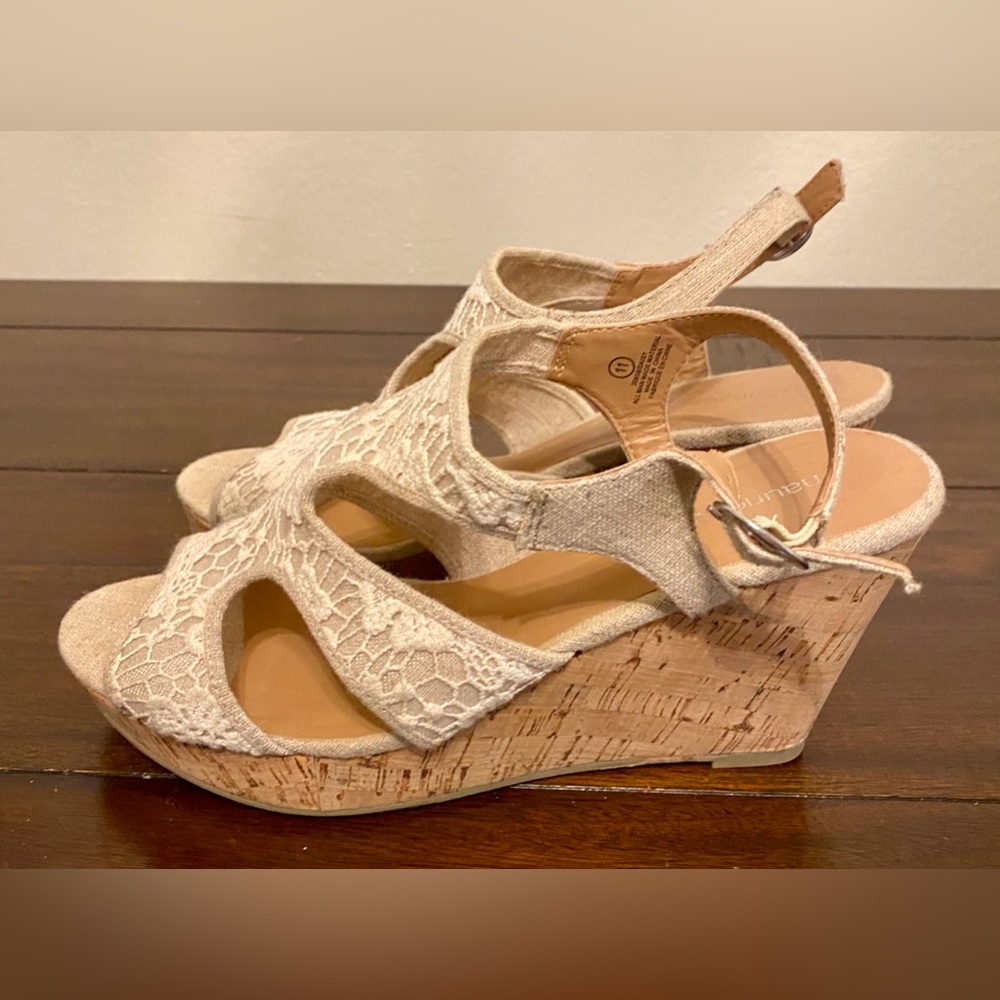 Maurices Cream Lace Women's Wedge